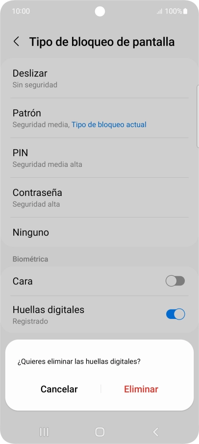 Pulsa Eliminar.