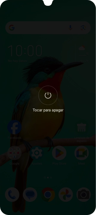 Pulsa Tocar para apagar.