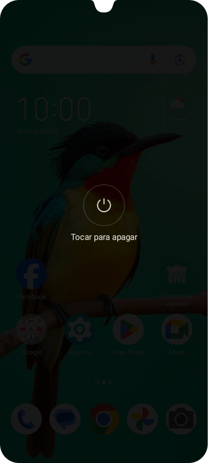 Pulsa Tocar para apagar.