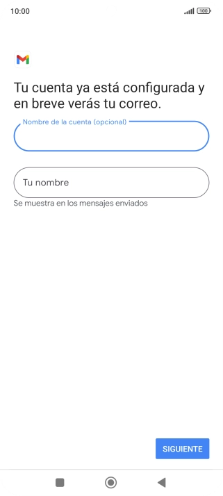 Pulsa Tu nombre e introduce el nombre del remitente.