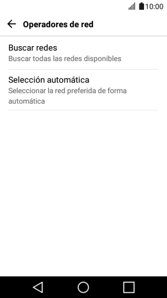 Si quieres seleccionar la red de forma manual, pulsa Buscar redes.