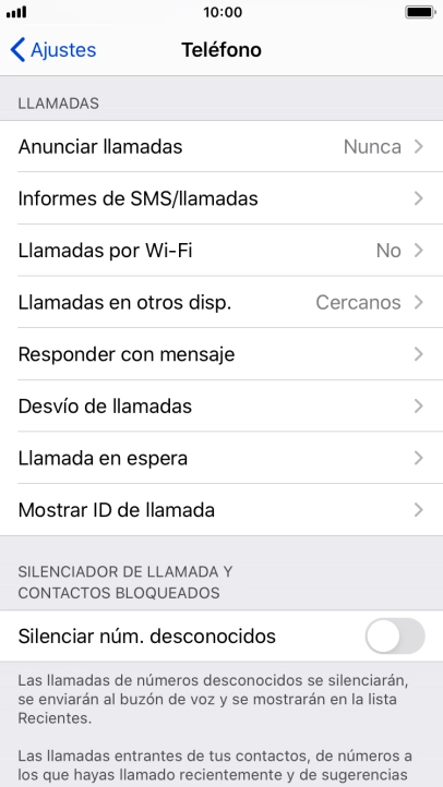 Pulsa Anunciar llamadas.