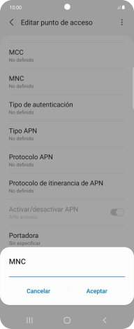 Introduce 01 y pulsa Aceptar.