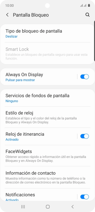 Pulsa Tipo de bloqueo de pantalla.