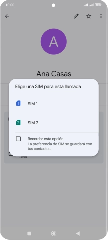Pulsa la tarjeta SIM deseada.