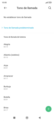 Pulsa los timbres de llamada deseados para escucharlos.