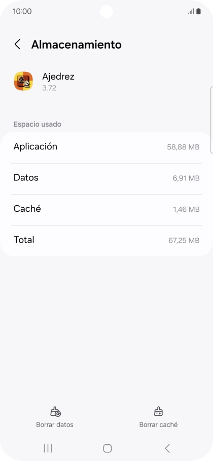 Pulsa Borrar caché.