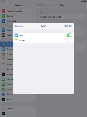 Pulsa Guardar. Ahora se ha configurado tu cuenta de correo electrónico. Si deseas seleccionar más ajustes del servidor de correo de entrada o de salida, continúa con los pasos siguientes.