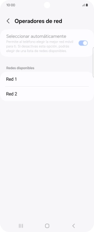 Pulsa la red deseada.