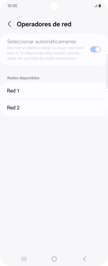 Pulsa la red deseada.