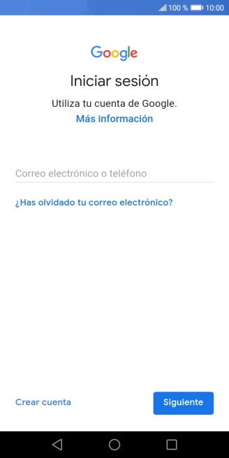 Si no tienes una cuenta de Google, pulsa Crear cuenta y sigue las indicaciones de la pantalla para ver cómo crear una cuenta nueva.