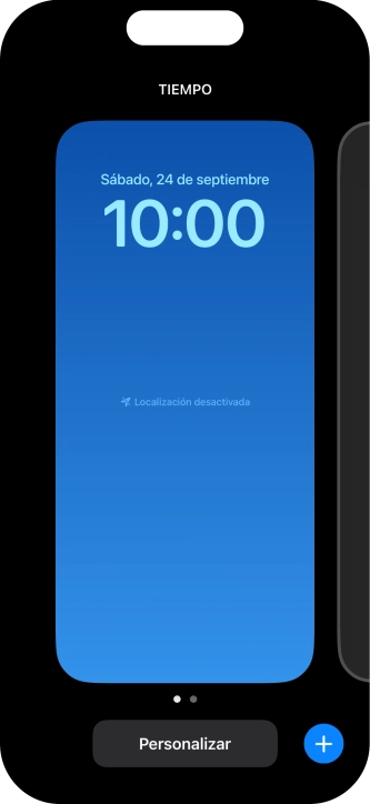 Desliza el dedo hacia arriba desde la parte inferior de la pantalla.