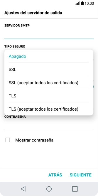 Pulsa Apagado para desactivar la función.