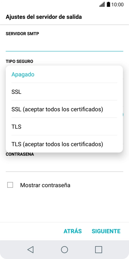 Pulsa Apagado para desactivar la función.