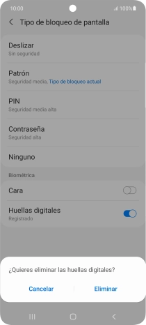 Pulsa Eliminar.