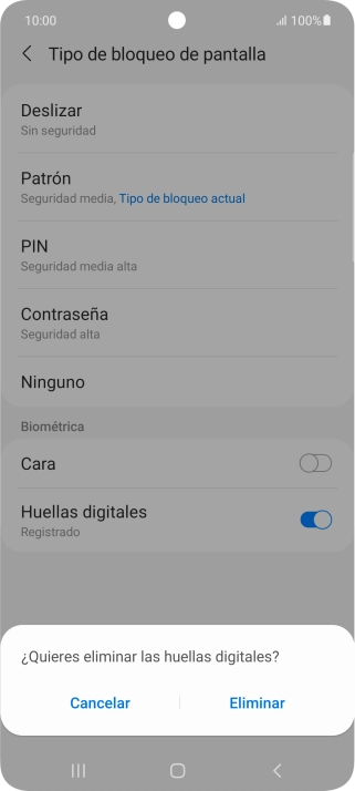 Pulsa Eliminar.