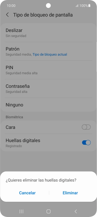 Pulsa Eliminar.