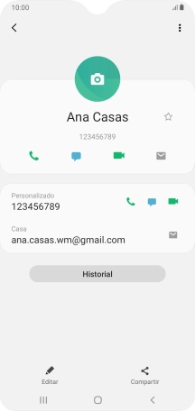 Pulsa el icono de realizar llamadas.