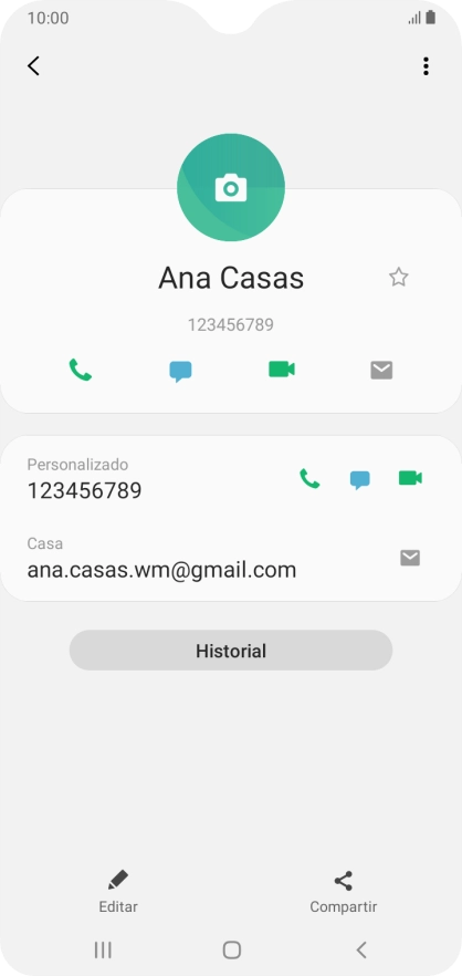 Pulsa el icono de realizar llamadas.