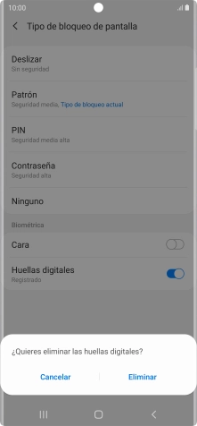 Pulsa Eliminar.