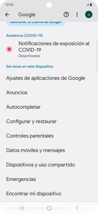 Pulsa Encontrar mi dispositivo.