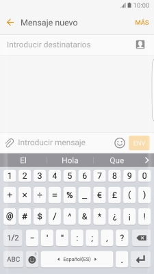Pulsa los caracteres especiales deseados.