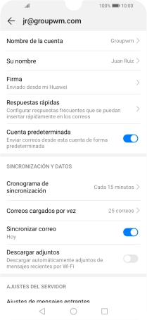 Pulsa Nombre de la cuenta.