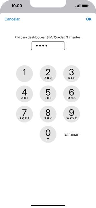 Introduce tu código PIN y pulsa OK.