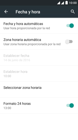 Pulsa Seleccionar zona horaria.