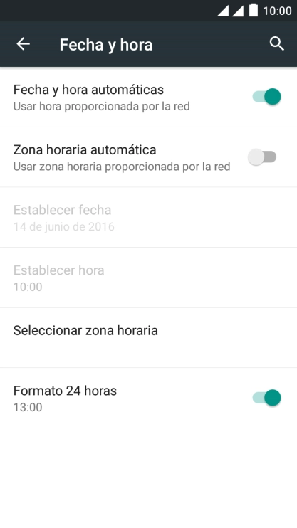 Pulsa Seleccionar zona horaria.