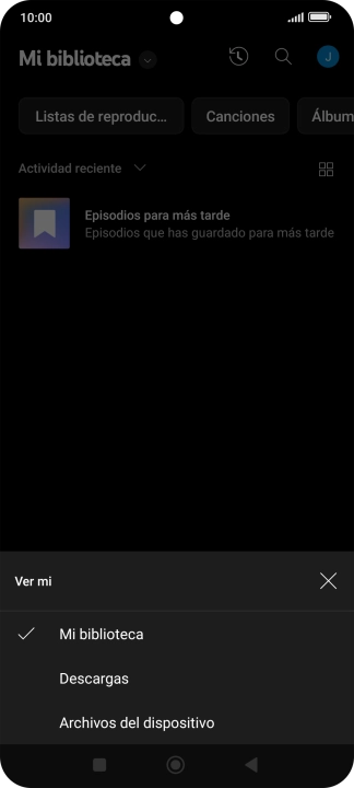 Pulsa una categoría y desplázate al archivo de música deseado.