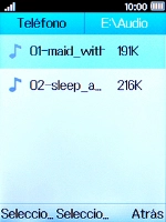 Selecciona el archivo de música deseado.