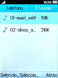 Selecciona el archivo de música deseado.