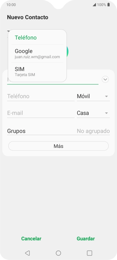 Pulsa Teléfono.