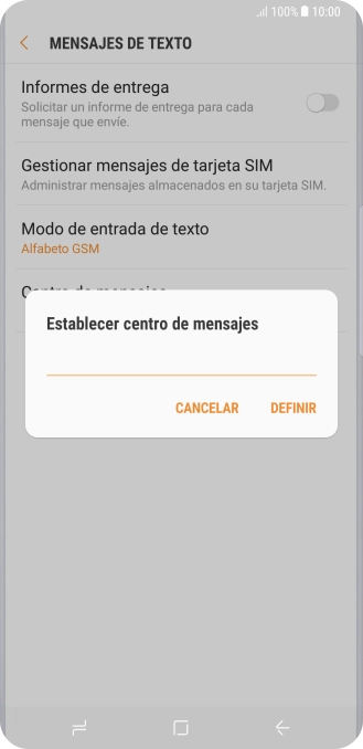 Introduce +34607003110 y pulsa DEFINIR.