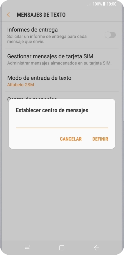 Introduce +34607003110 y pulsa DEFINIR.