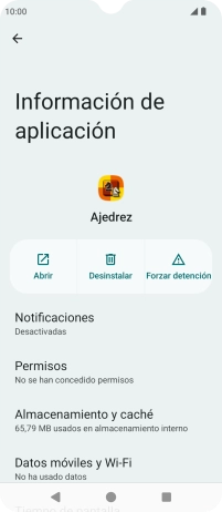 Pulsa Almacenamiento y caché.