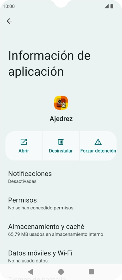 Pulsa Almacenamiento y caché.