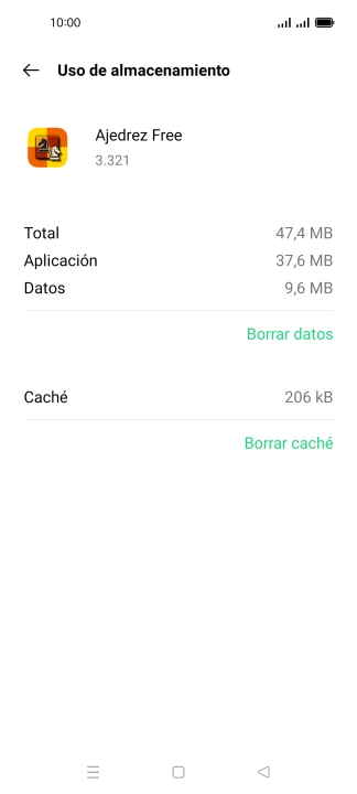 Pulsa Borrar caché.