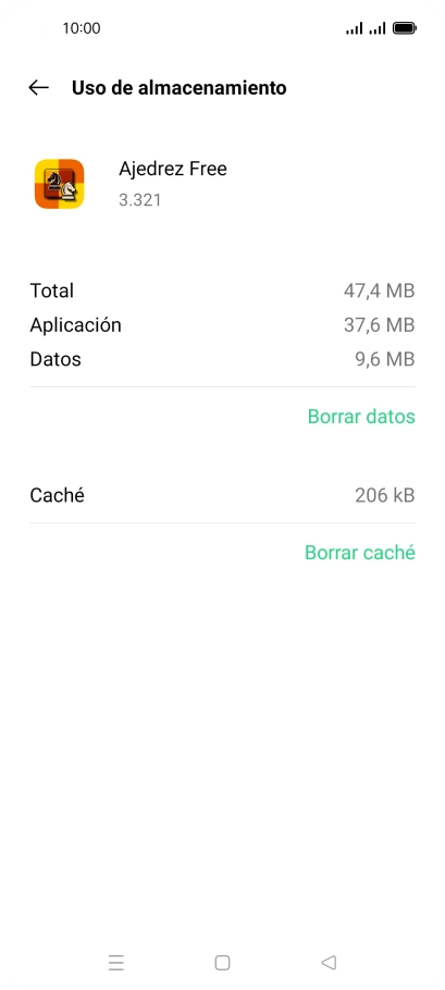 Pulsa Borrar caché.