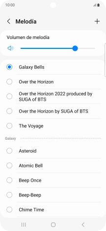 Pulsa los timbres de llamada deseados para escucharlos.