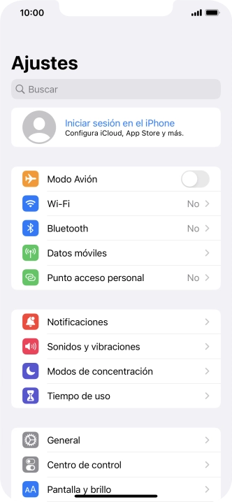 Pulsa Iniciar sesión en el iPhone.