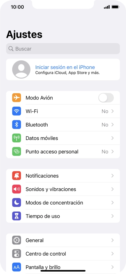 Pulsa Iniciar sesión en el iPhone.