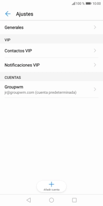 Pulsa la cuenta de correo electrónico deseada.