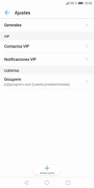 Pulsa la cuenta de correo electrónico deseada.