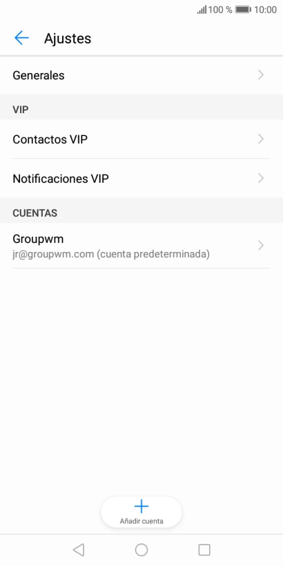 Pulsa la cuenta de correo electrónico deseada.