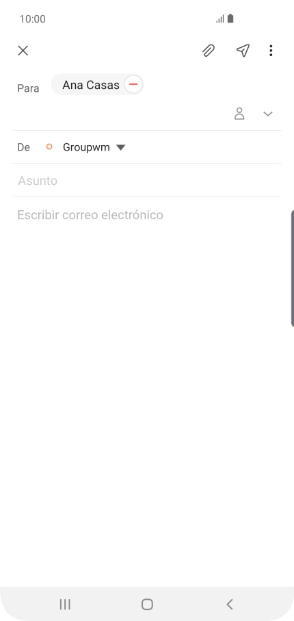 Pulsa Asunto e introduce el asunto deseado.