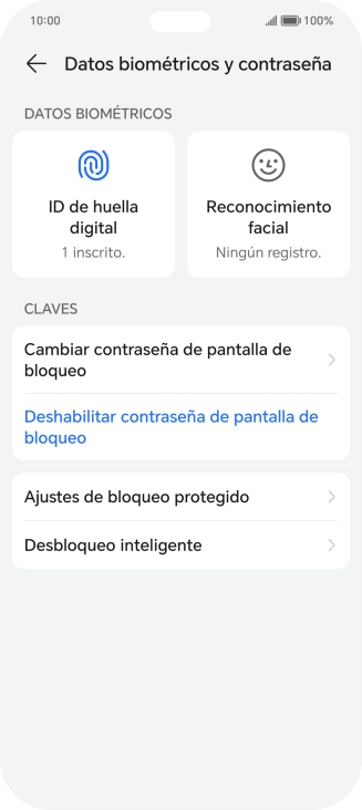 Pulsa Deshabilitar contraseña de pantalla de bloqueo e introduce el código de seguridad extra que has creado anteriormente.
