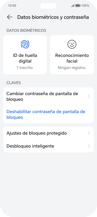 Pulsa Deshabilitar contraseña de pantalla de bloqueo e introduce el código de seguridad extra que has creado anteriormente.
