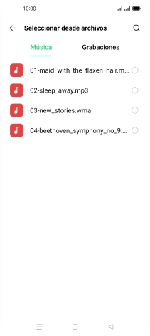 Pulsa los timbres de llamada deseados para escucharlos.